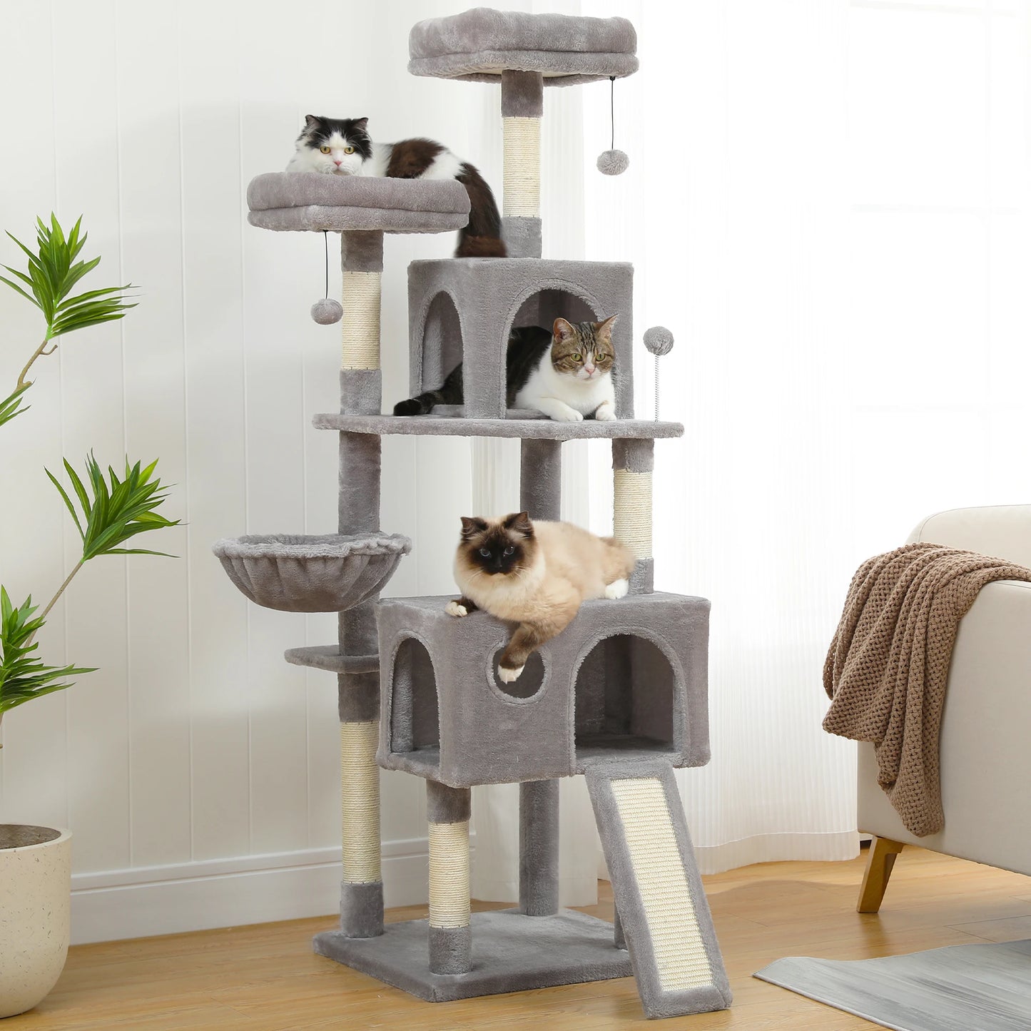 Multi-Level Cat Tree Tower Scratching Post for Cats & Kitten