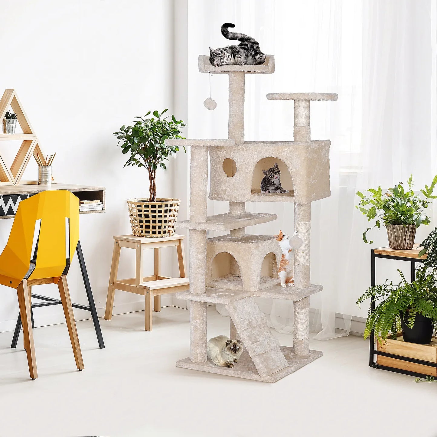 Cat Tree Condo Tower Cat Activity Center for Small Medium Cats Multiple Sizes
