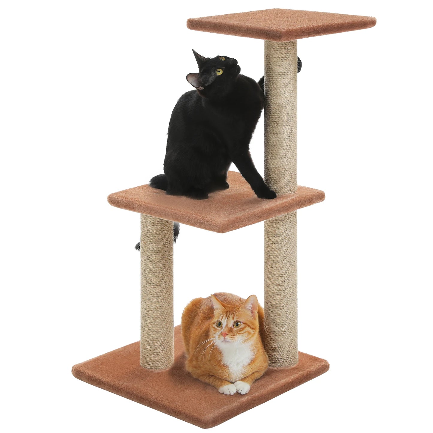 Cat Activity Tree with Cat Scratching Posts Big Hammock and Removable Top Perch Grey