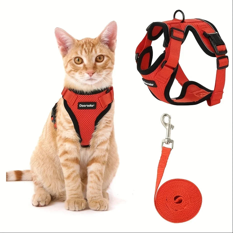 Cat Leash Non-Slip Adjustable Leash &  Vest