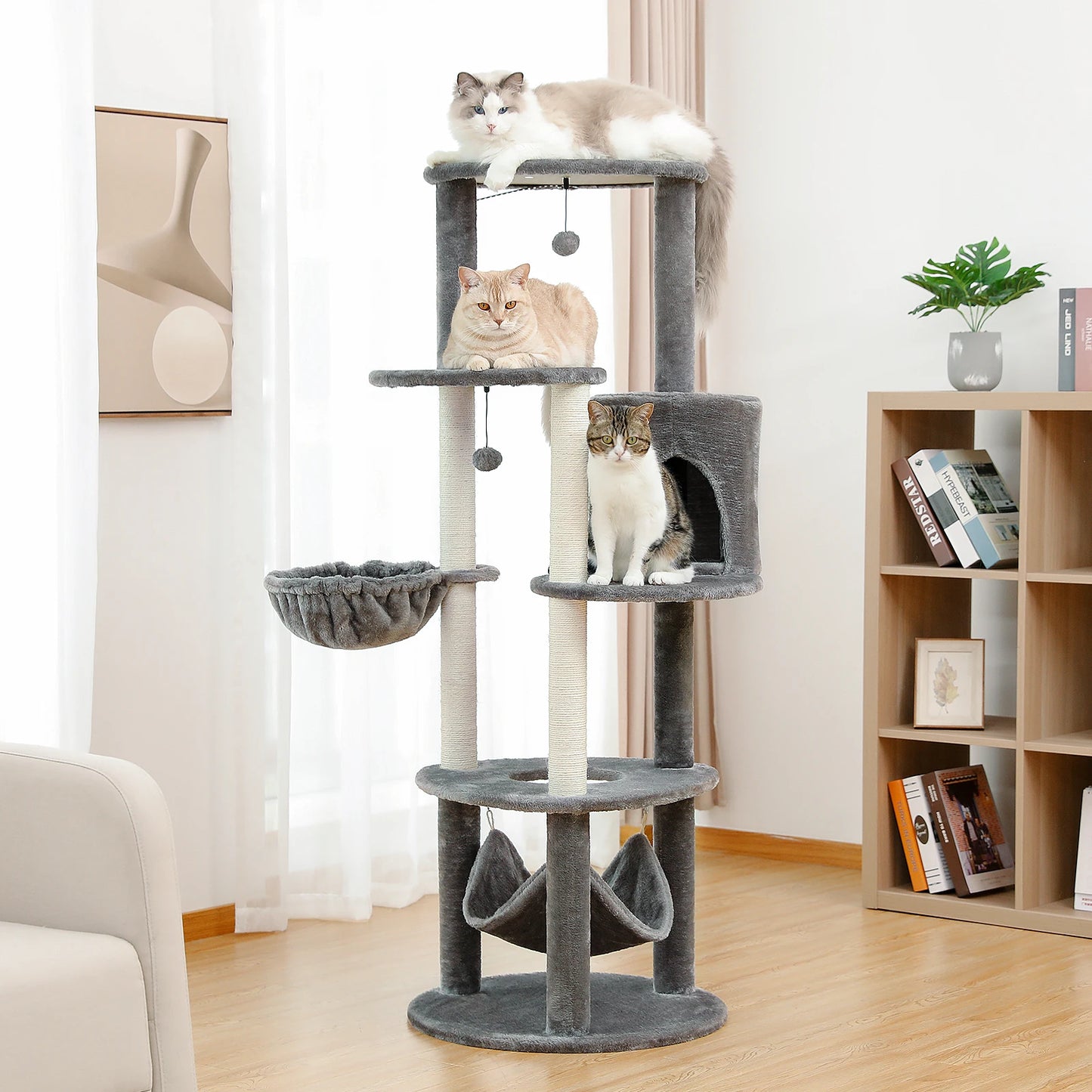 Multi-Level Cat Tree Tower Scratching Post for Cats & Kitten