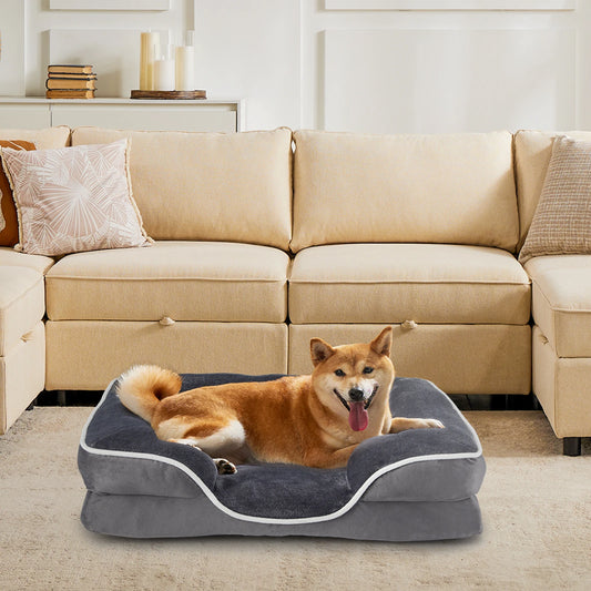 Orthopedic Dog Bed Memory Foam  Dogs & Cats with Washable Removable Cover