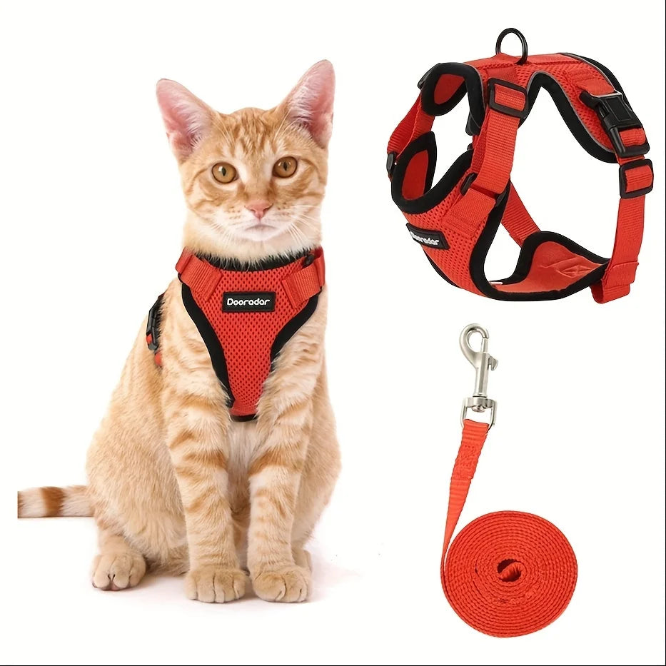 Cat Leash Non-Slip Adjustable Leash &  Vest