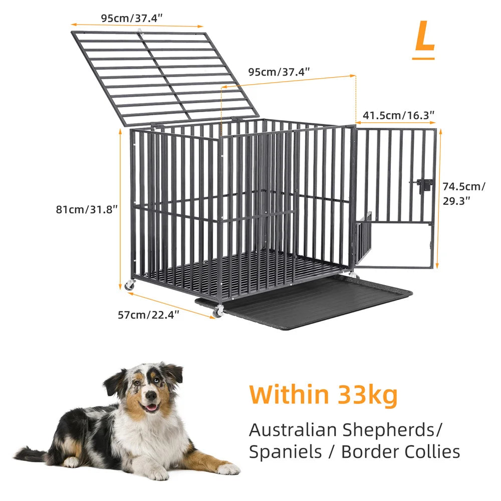 XXL Heavy Metal Dog Kennel Tear Resistant