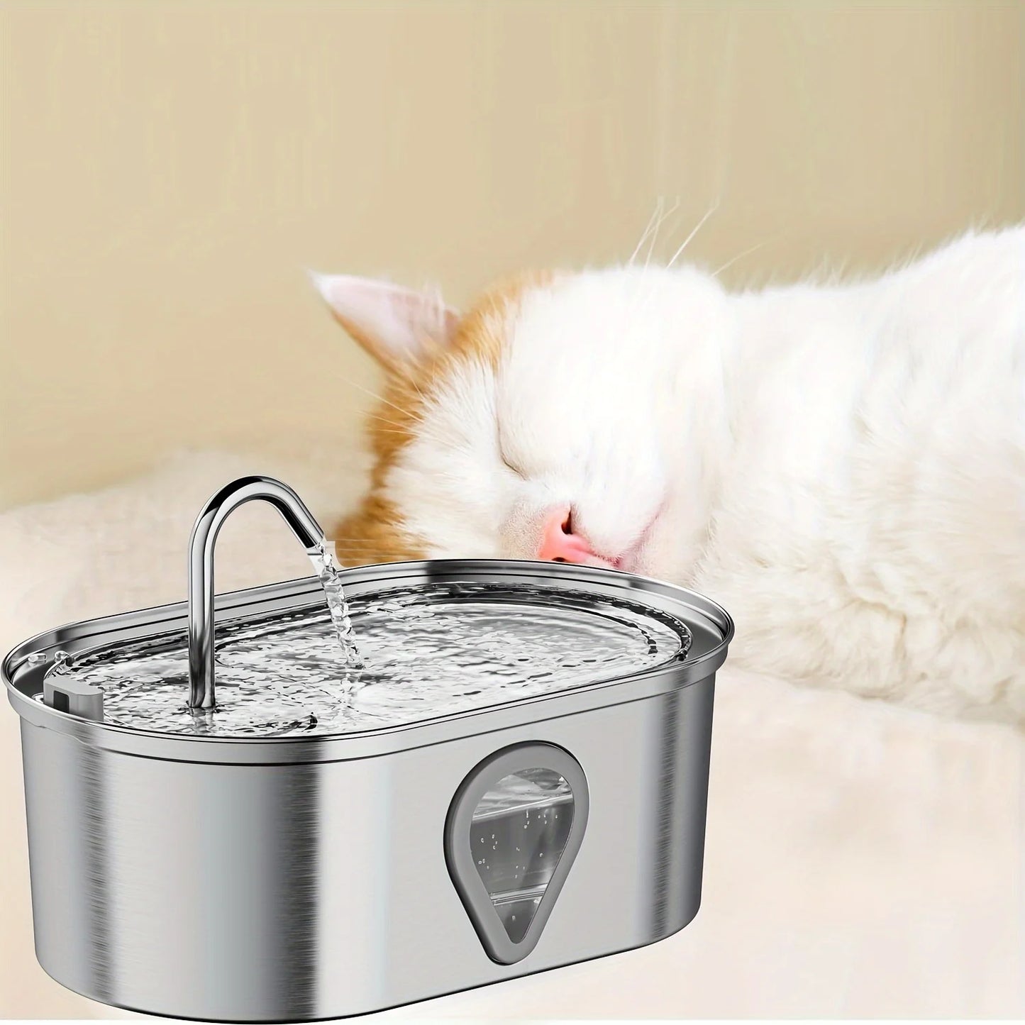 A Automatic stainless steel cat water fountain