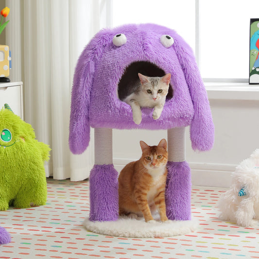 Monster Series Cat Tree Tower with Big Cat Condo