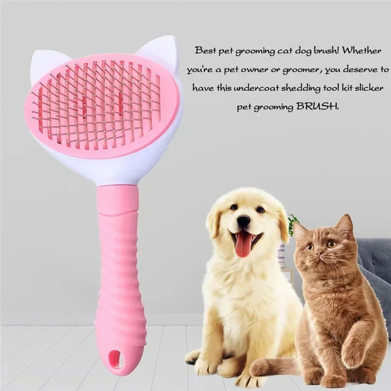 Pet High Quality Self cleaning Brush Professional Grooming brush for Dogs, Cats