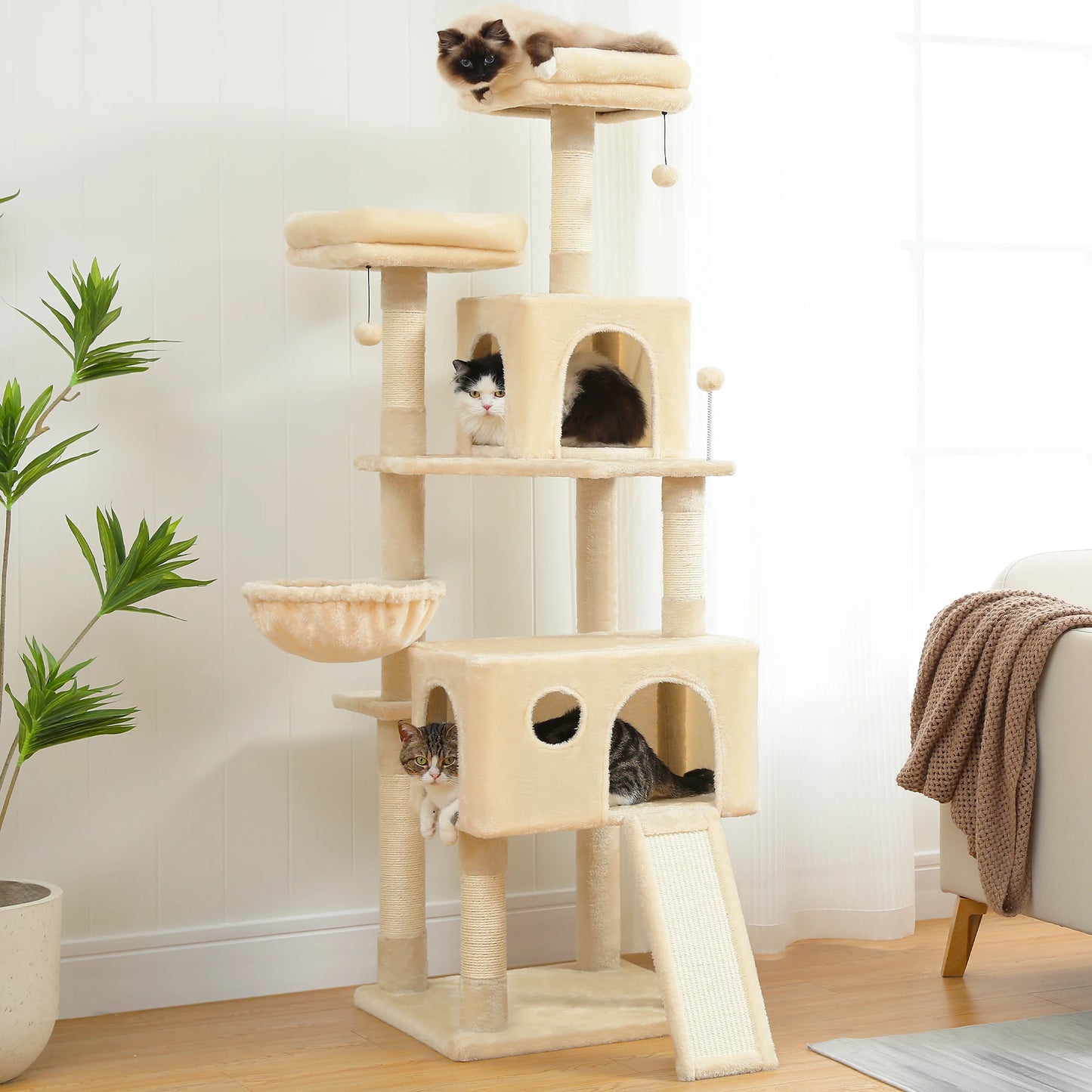 Multi-Level Cat Tree Tower Scratching Post for Cats & Kitten