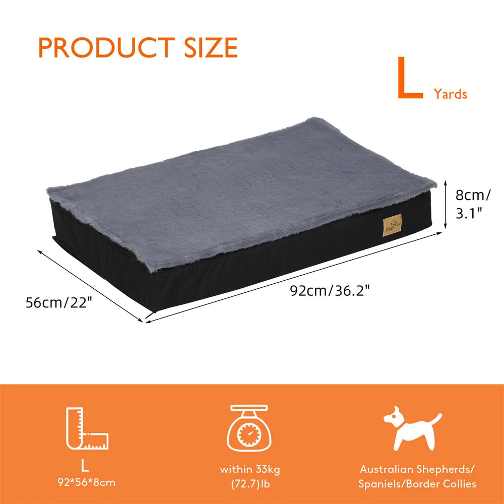 Large Orthopedic Dog Bed Waterproof Cushion-Removable Washable Cover