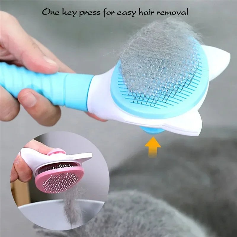Pet High Quality Self cleaning Brush Professional Grooming brush for Dogs, Cats