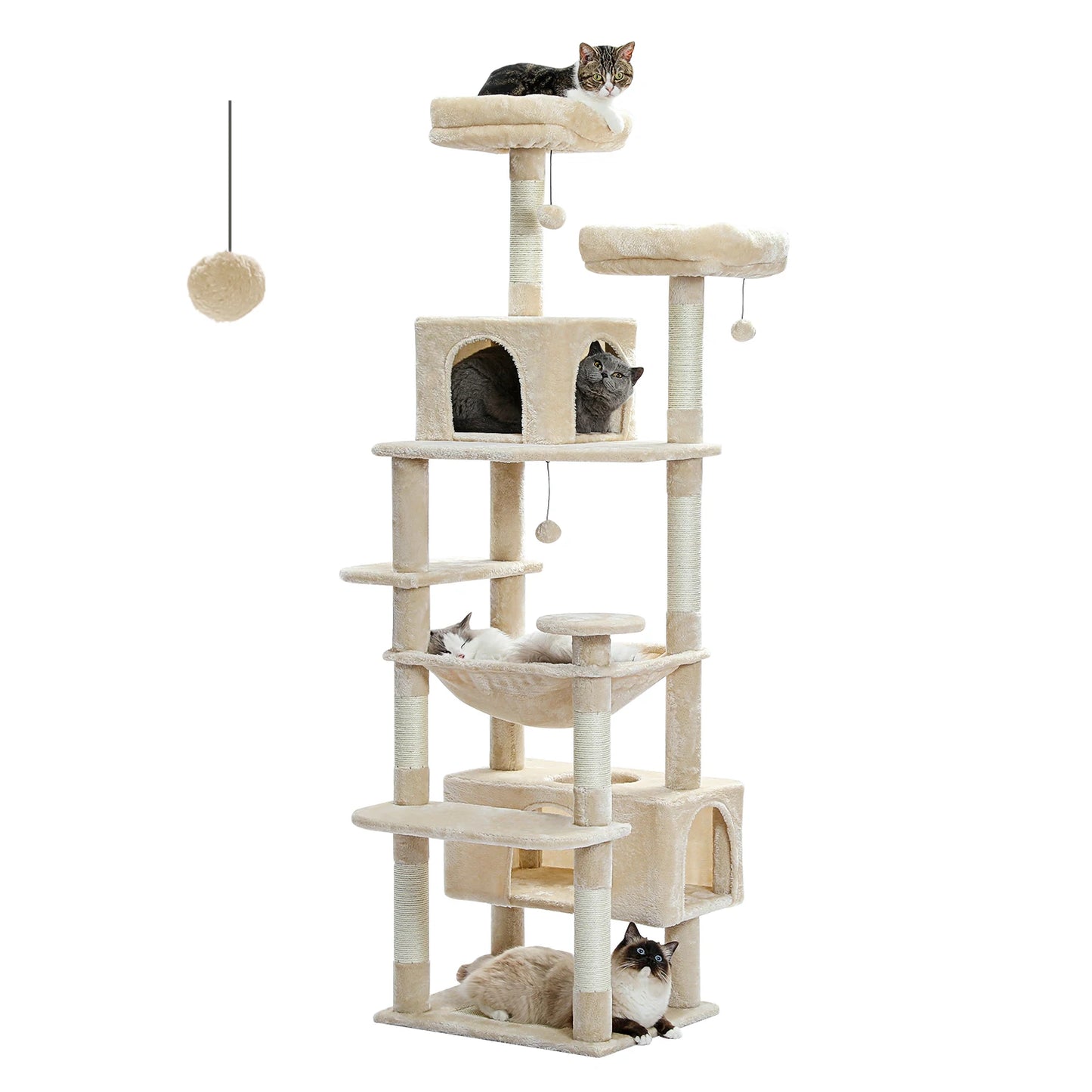 136cm 164cm 184cm Large Cat Scratching Tower