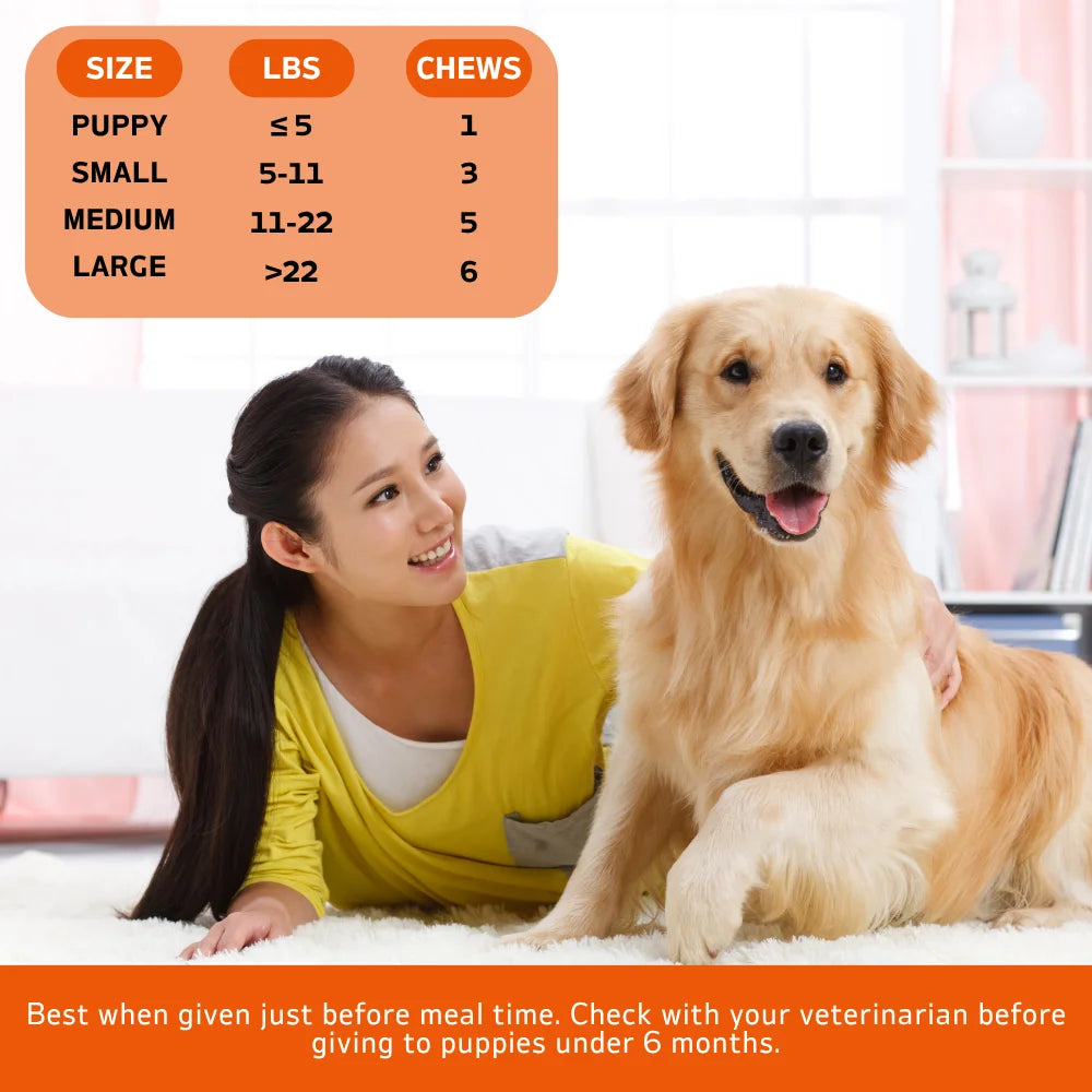 120 Calming Chews for Dogs - Anxiety & Stress