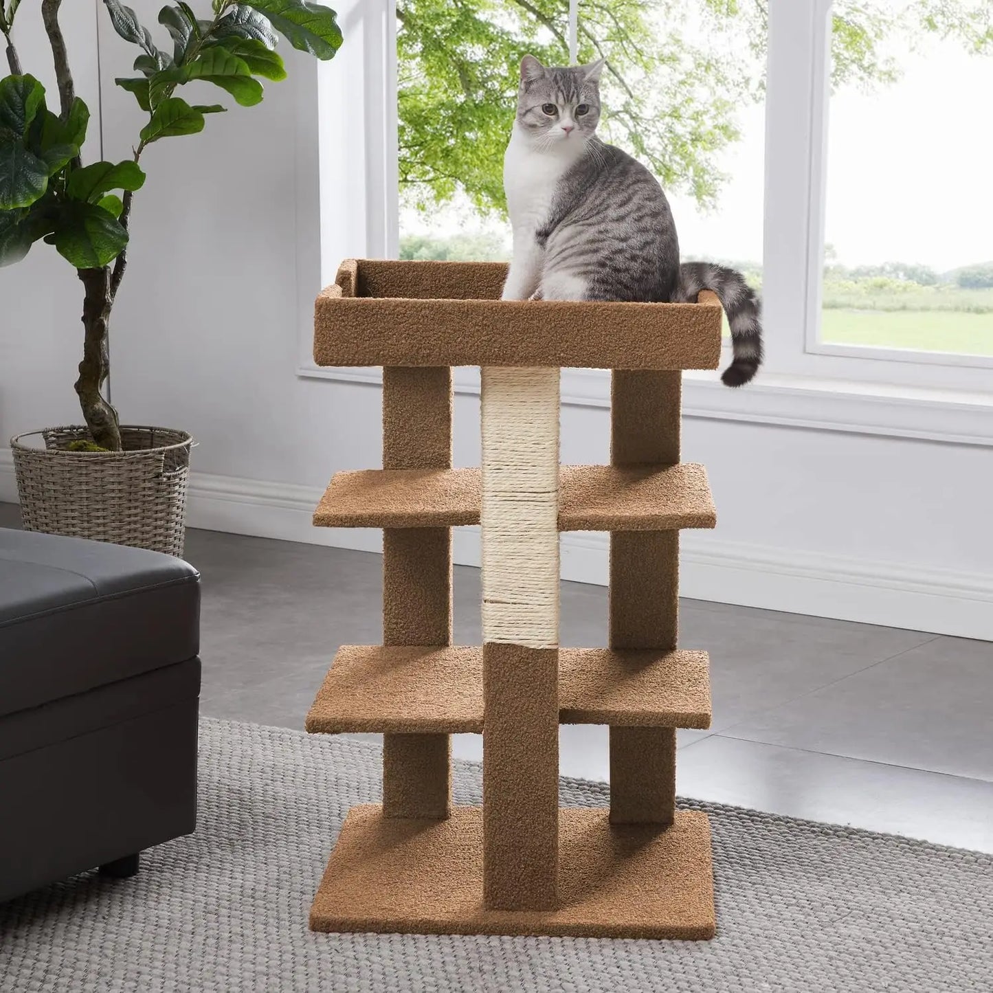 Cat Tree with Scratching Post 3 - Tier Tower