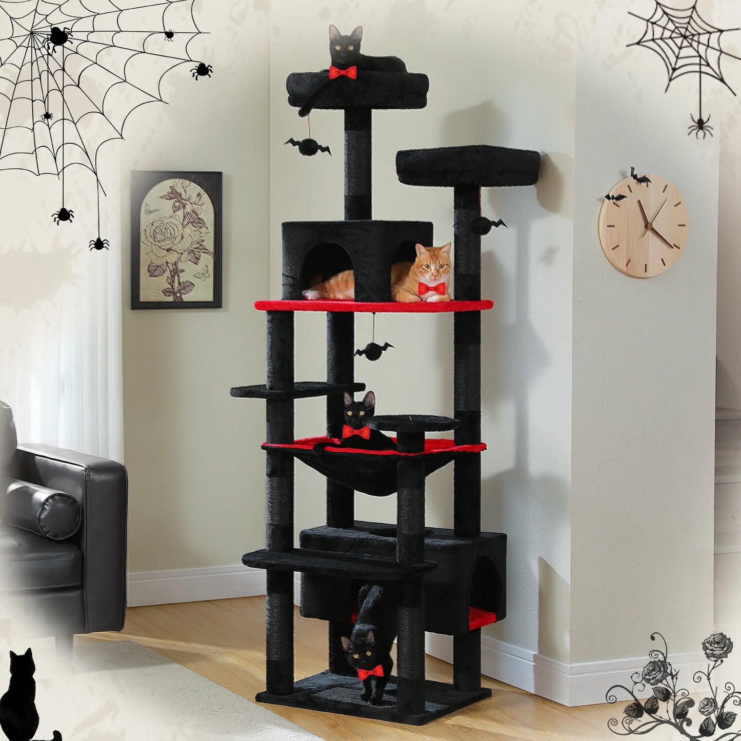 136cm 164cm 184cm Large Cat Scratching Tower